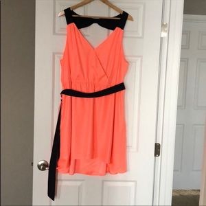 Coral & Navy Blue Dress from American Eagle